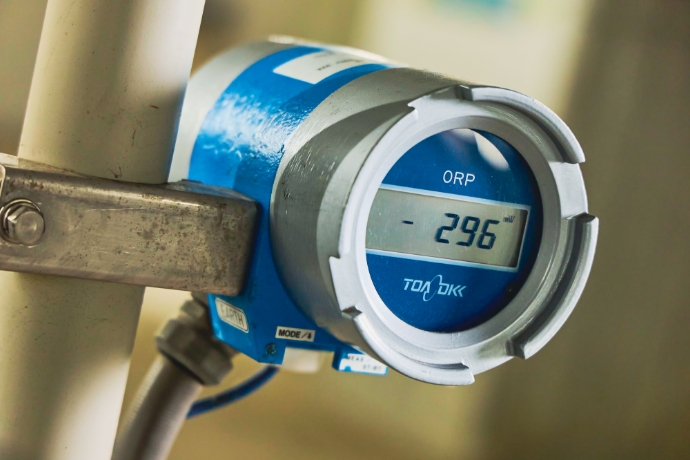 ORP計測器のクローズアップ