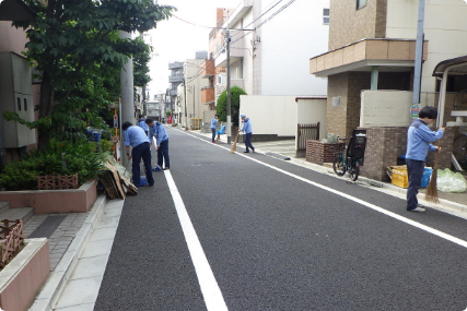 事業所周辺の清掃活動のイメージ